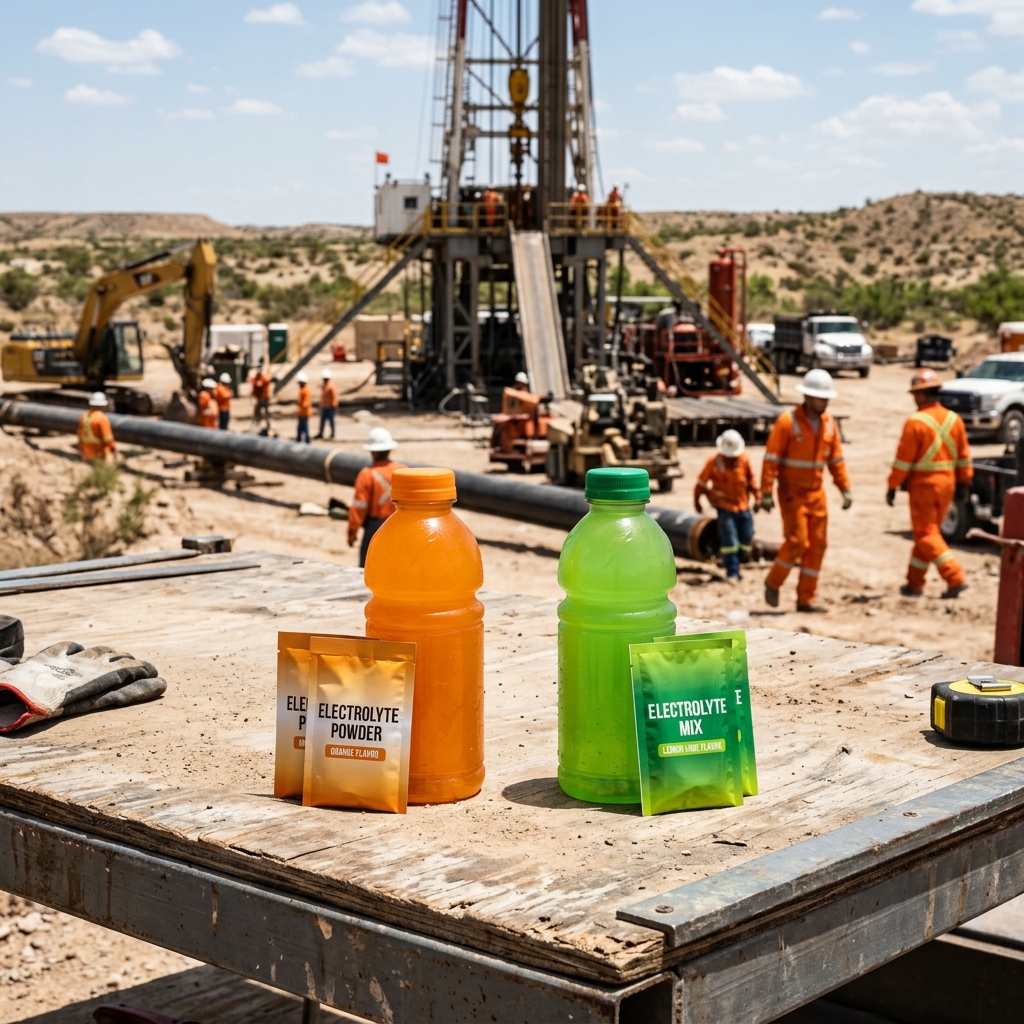 Gatorade and Sqwincher hydration products for oilfield and construction crews